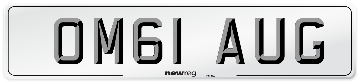OM61 AUG Number Plate from New Reg